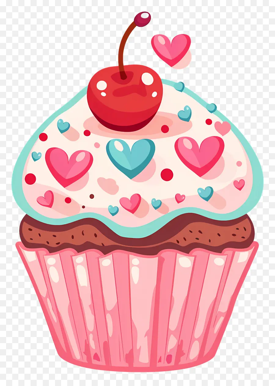 Cupcake Dos Namorados，Bolinho De Cereja PNG