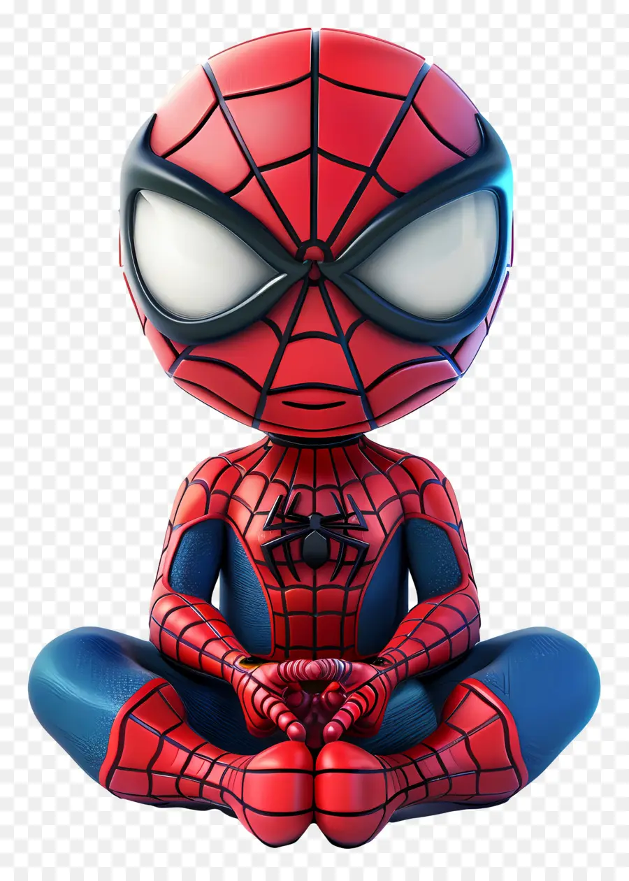 Homem Aranha Fofo，Homem Aranha Sentado PNG