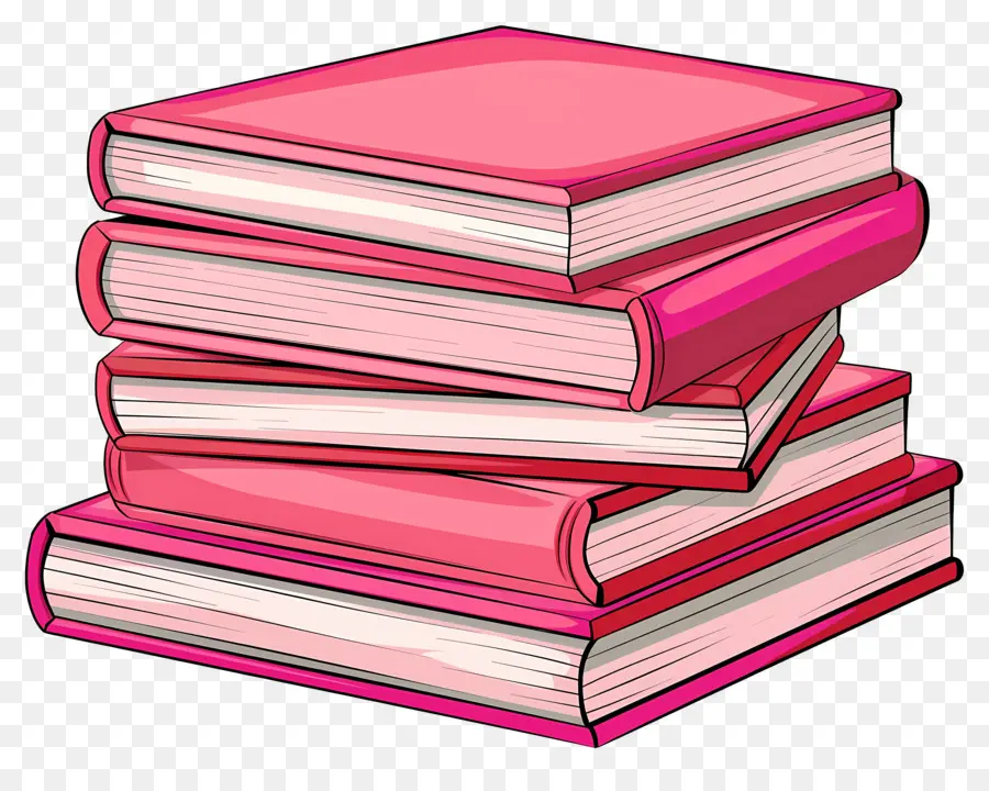 Livros Rosa，Pilha PNG