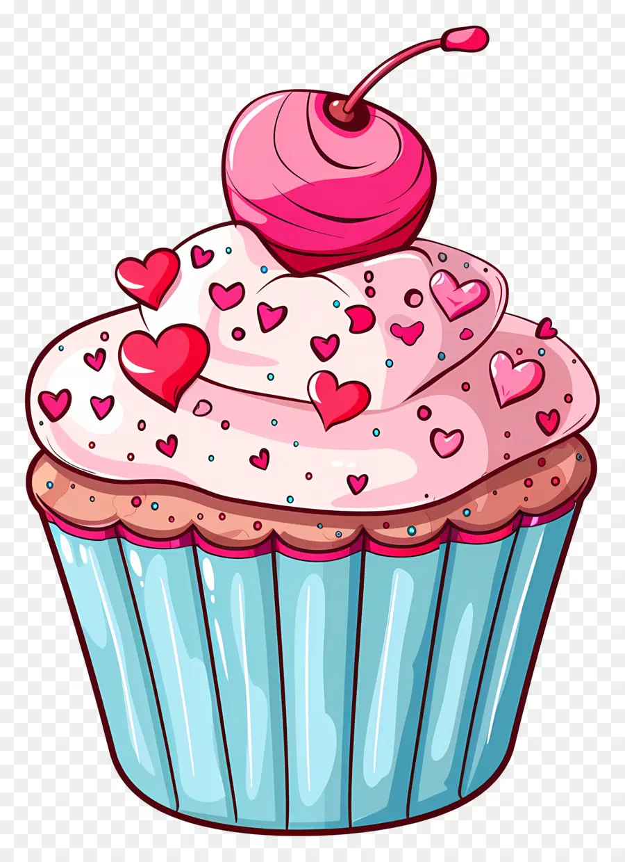 Cupcake Dos Namorados，Bolinho De Cereja PNG