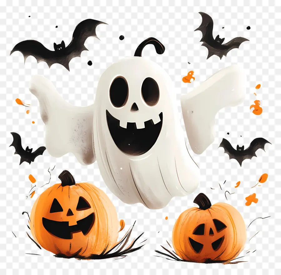 Modelo De Banner De Halloween，Fantasma PNG