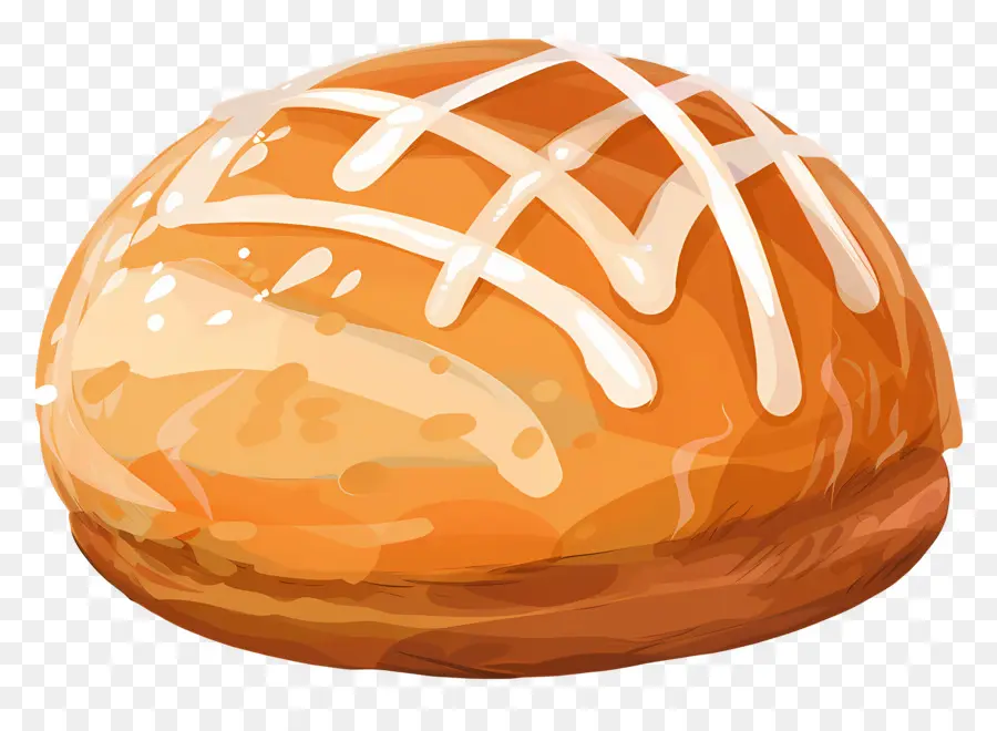 Pão Redondo，Donut Glaceado PNG