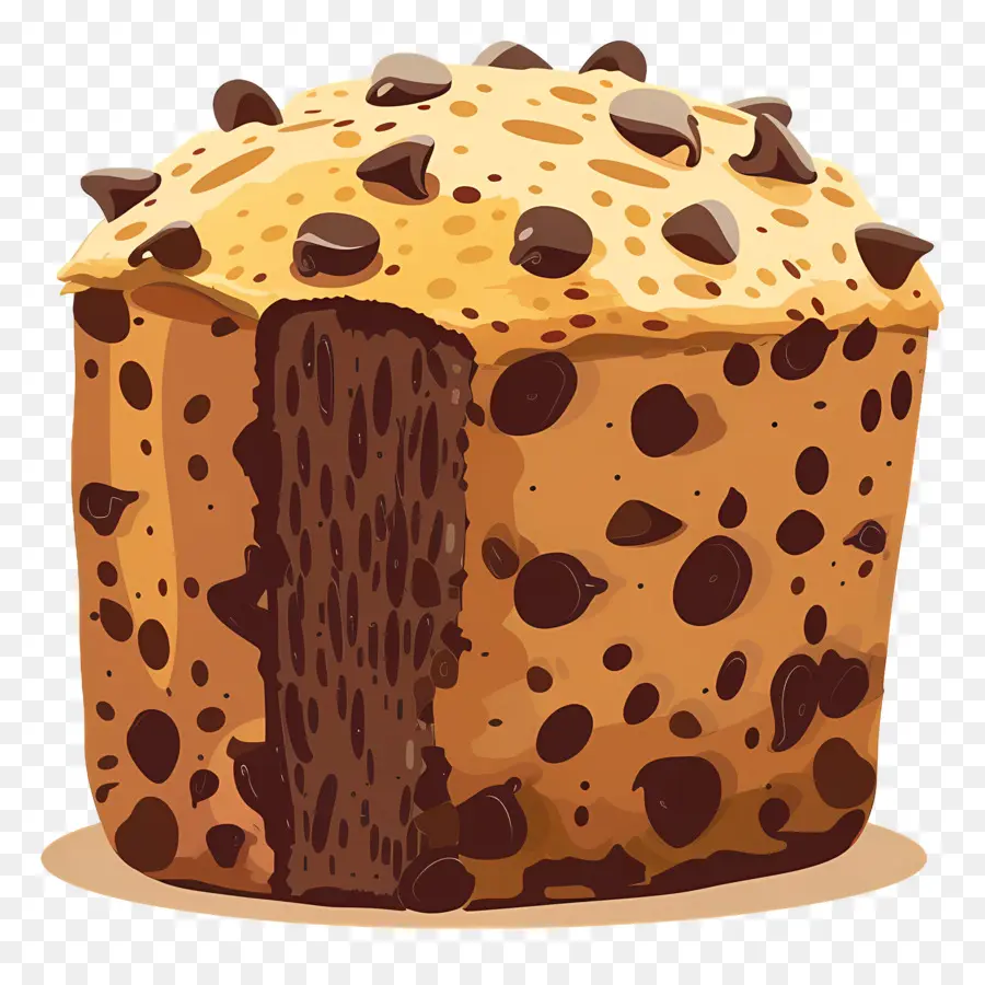 Panetone，Panetone Com Gotas De Chocolate PNG