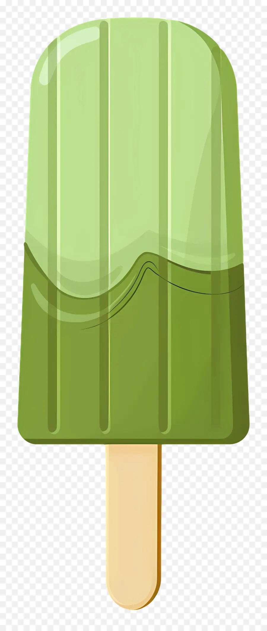 Sorvete De Matchá，Picolé Verde Simples PNG