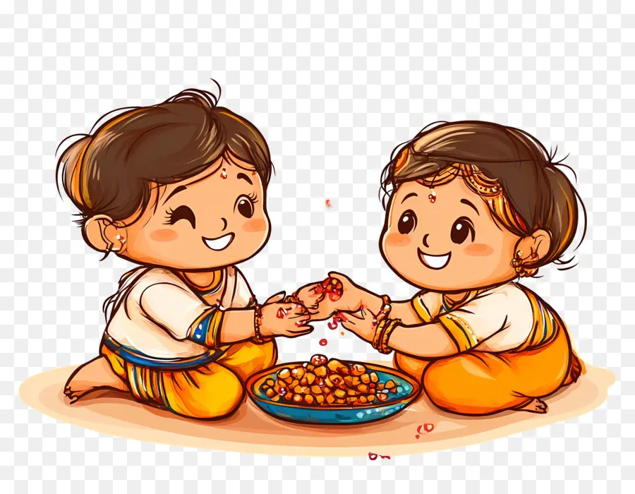 Feliz Bhai Dooj，Crianças Brincando PNG