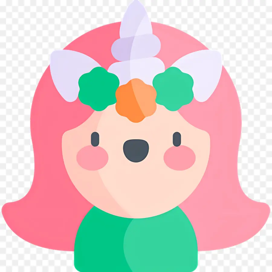 Bebezinha，Garota De Desenho Animado Com Chifre De Unicórnio PNG