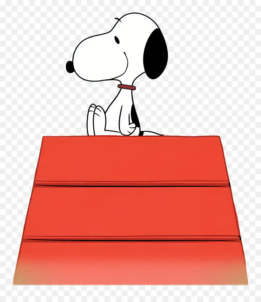 Amendoim，Cão De Desenho Animado No Telhado Vermelho PNG