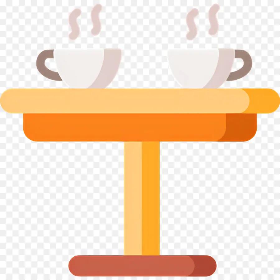 Mesa De Café，Xícaras De Café Na Mesa PNG