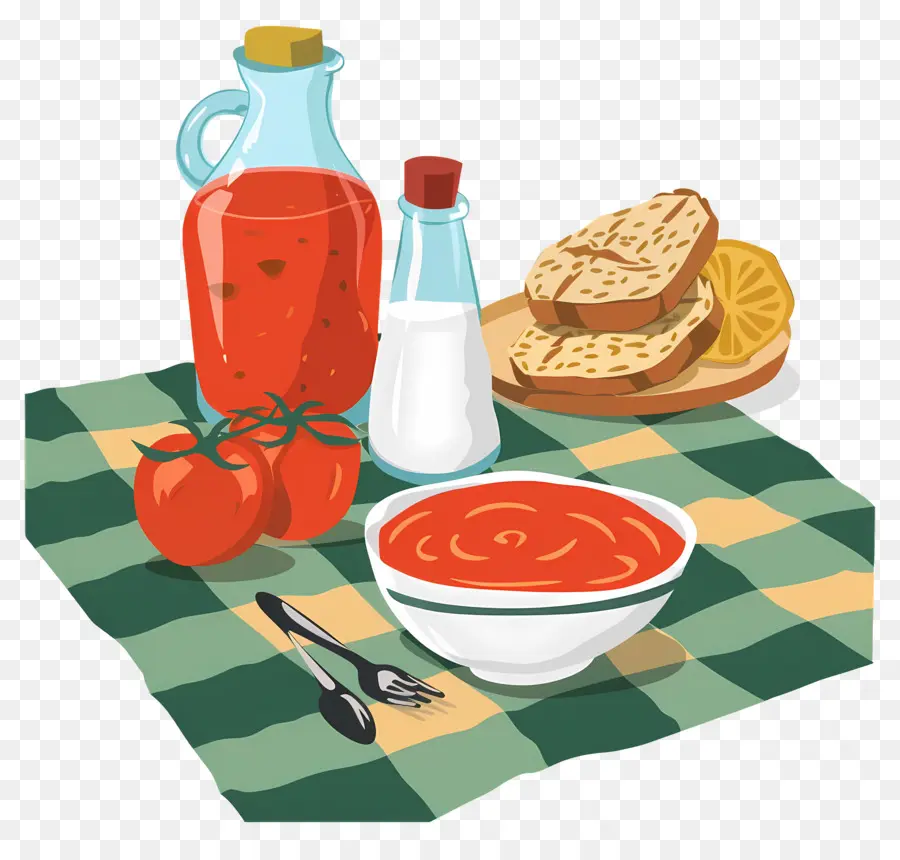 Mesa De Piquenique，Sopa De Tomate PNG