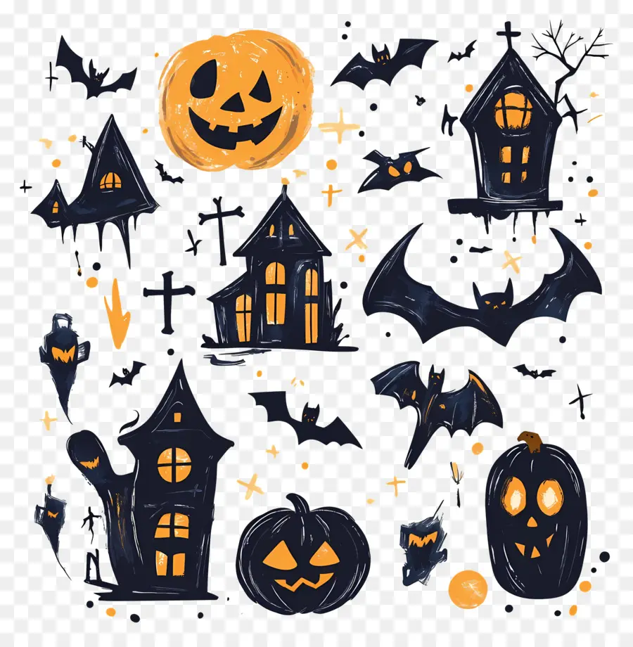 Modelo De Banner De Halloween，Casa Assombrada PNG