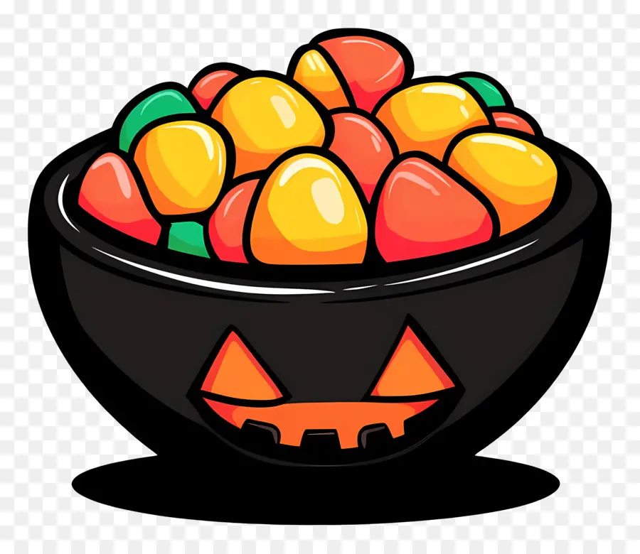 Tigela De Doces De Halloween，Doce PNG