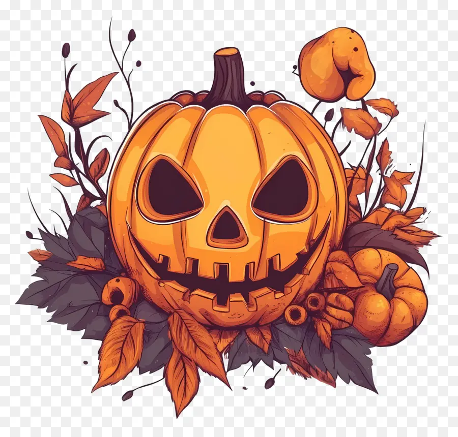 Modelo De Banner De Halloween，Abóbora PNG