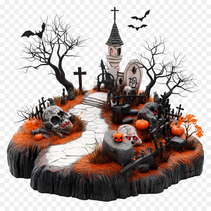 Cemitério De Halloween，Cemitério PNG