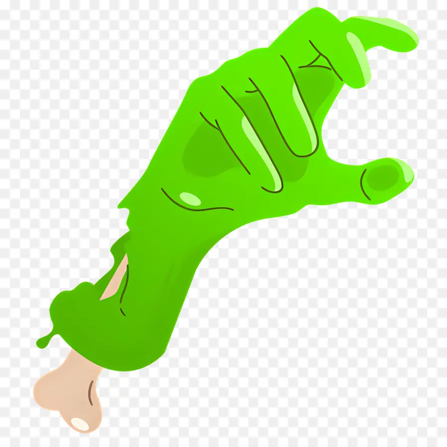 Mão Do Dia Das Bruxas，Mão De Zumbi Verde PNG