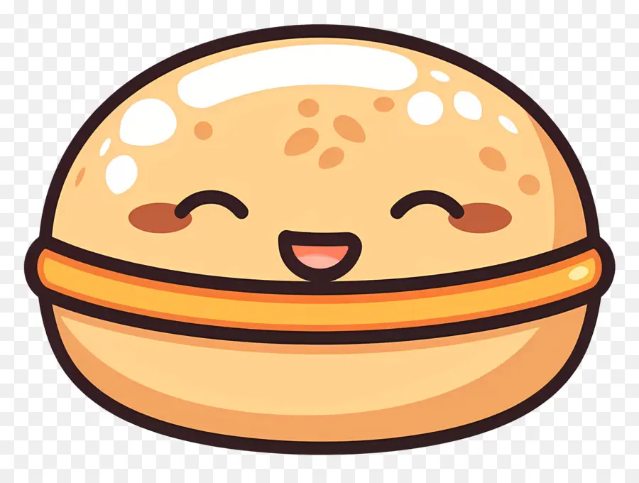 Pão Redondo，Hambúrguer Sorridente PNG