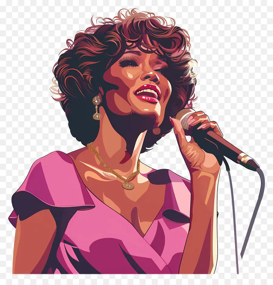 Whitney Houston，Mulher Cantando PNG