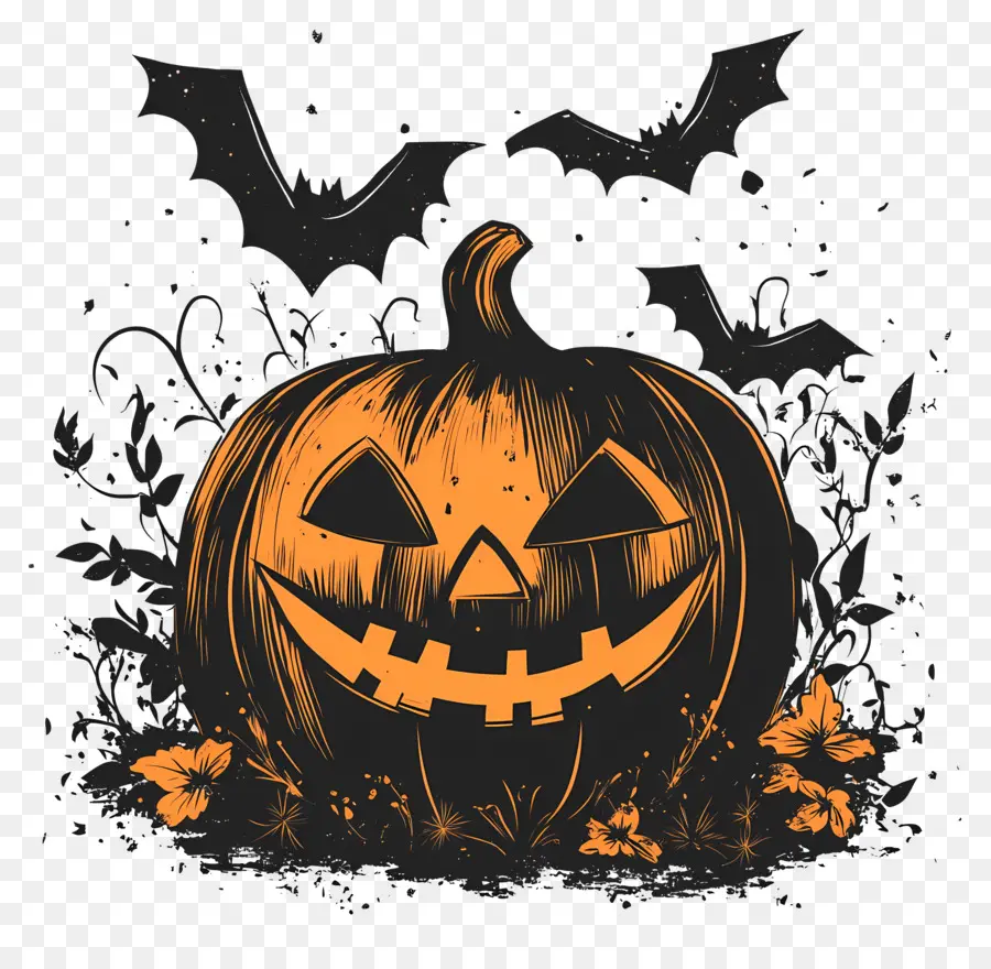 Modelo De Banner De Halloween，Abóbora PNG