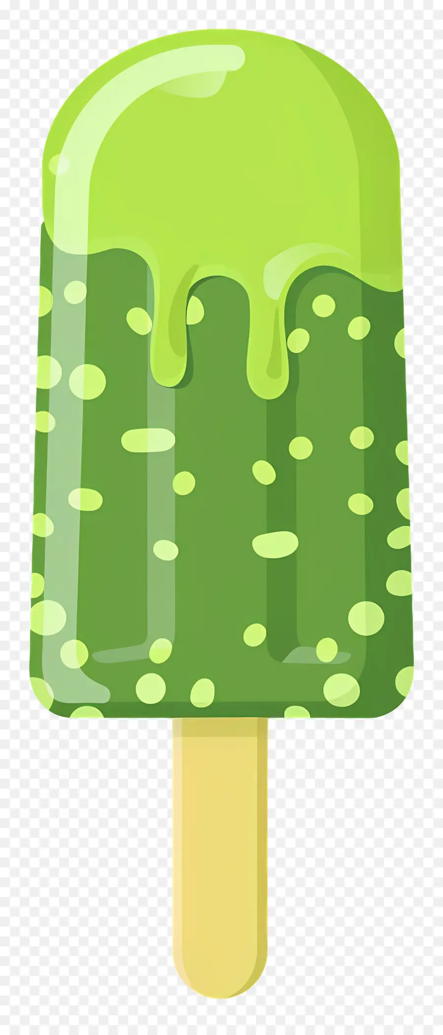 Sorvete De Matchá，Picolé Verde Simples PNG