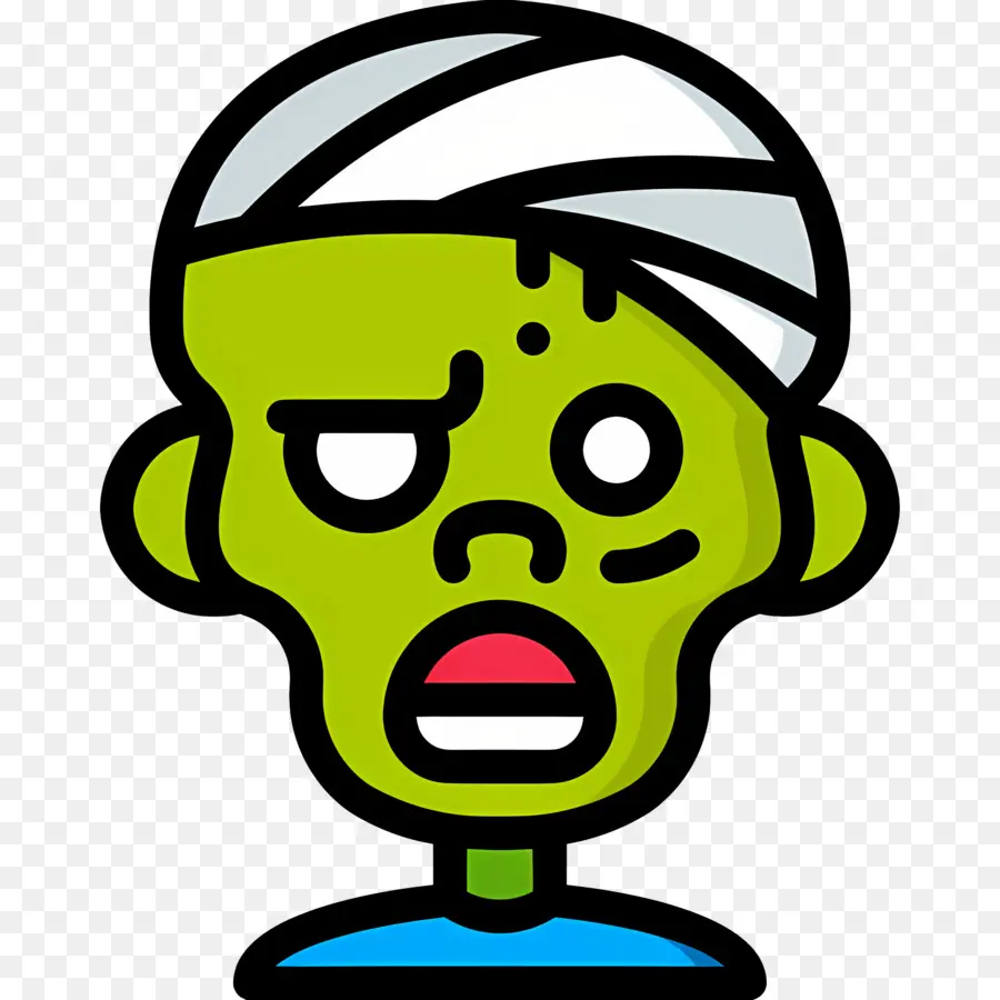 Zumbi Do Dia Das Bruxas，Cara De Zumbi PNG