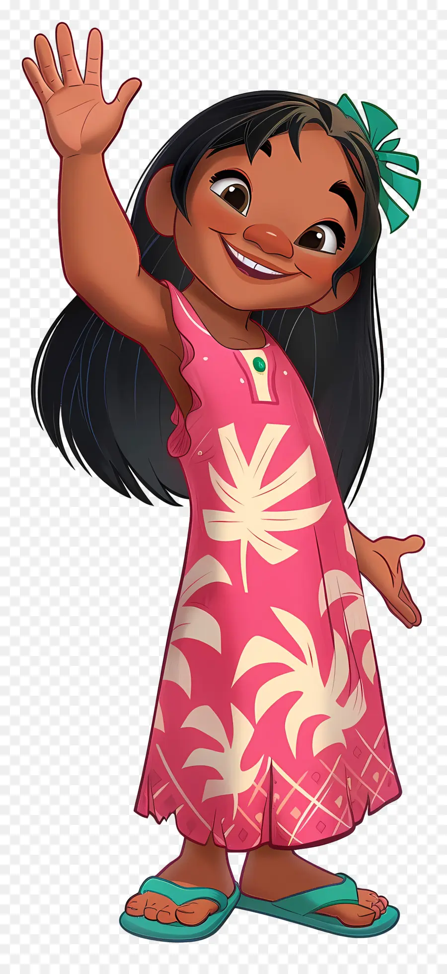 Personagem Lilo，Garota De Desenho Animado Em Vestido PNG