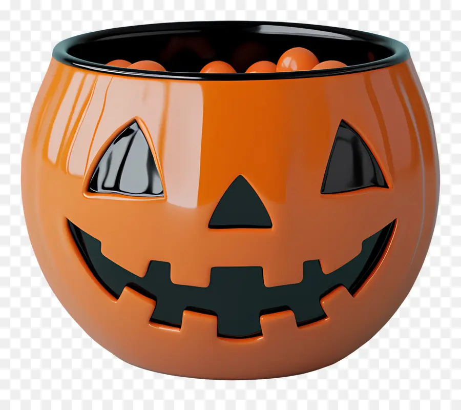 Tigela De Doces De Halloween，Tigela De Doces De Abóbora PNG