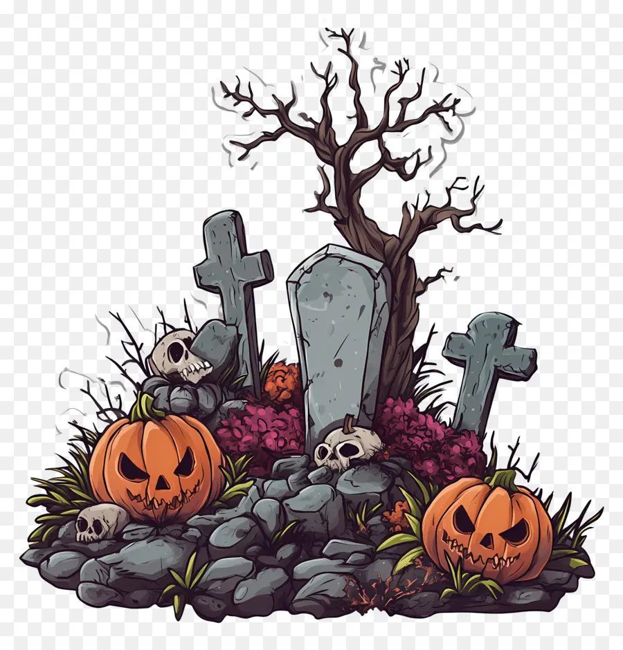 Cemitério De Halloween，Cemitério PNG