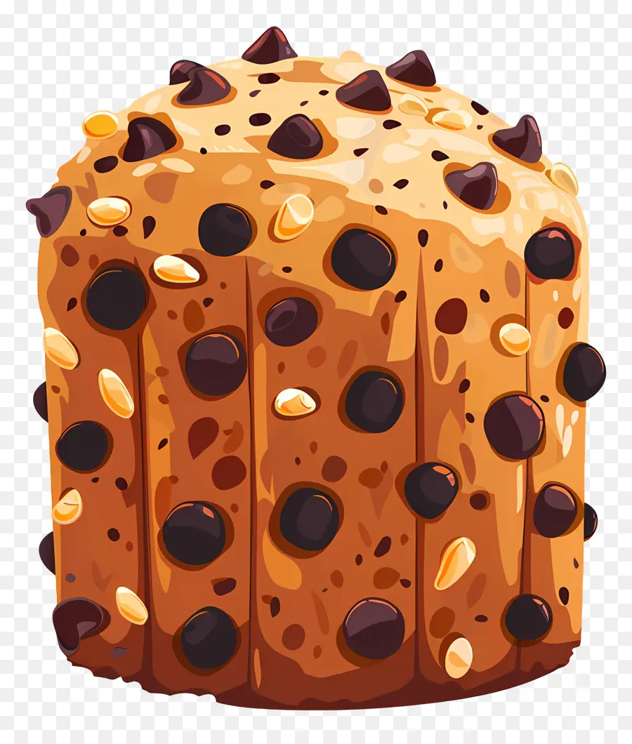 Panetone，Panetone Com Gotas De Chocolate PNG