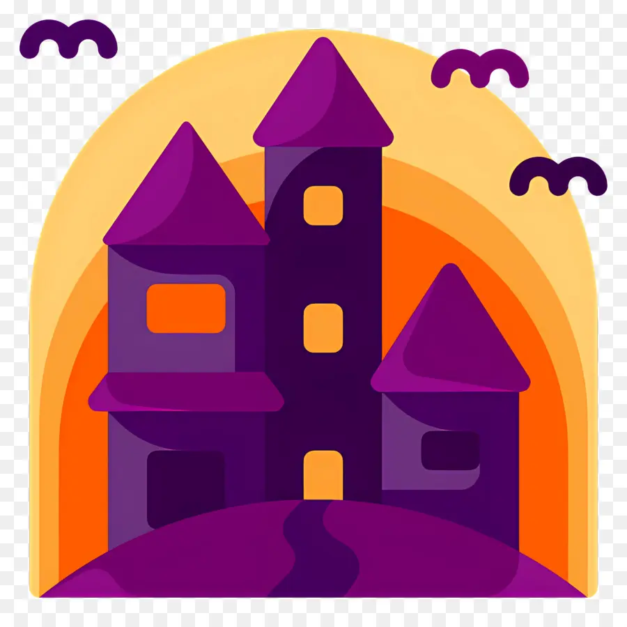 Castelo Do Dia Das Bruxas，Castelo Roxo PNG