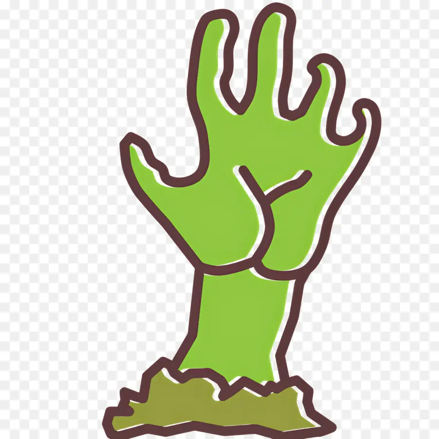 Mão Do Dia Das Bruxas，Mão Zumbi Verde PNG