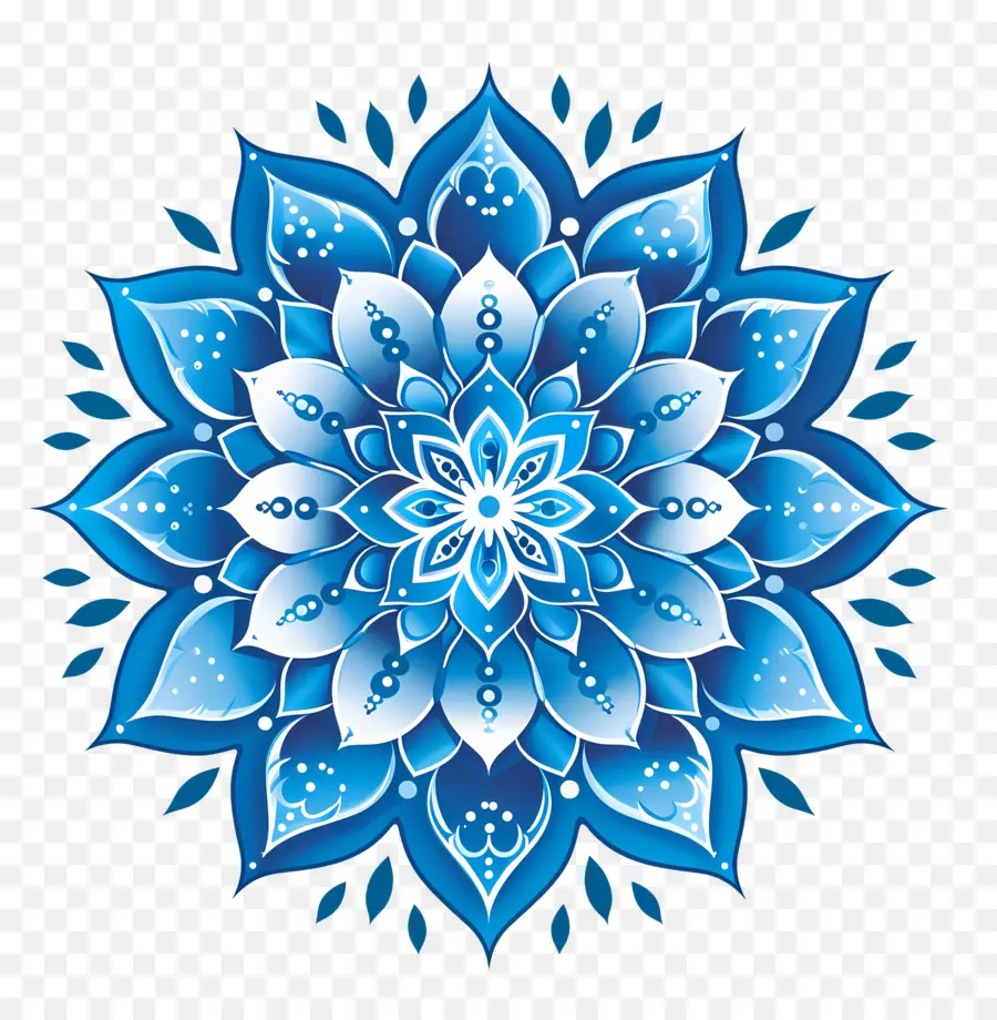 Padrão De Mandala，Mandala Azul PNG