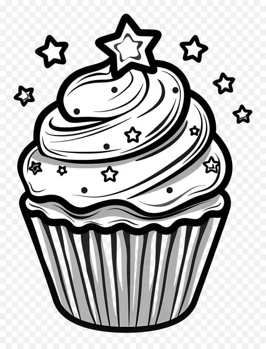 Contorno De Cupcake，Bolinho PNG