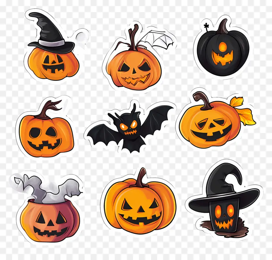 Modelo De Banner De Halloween，Abóboras PNG