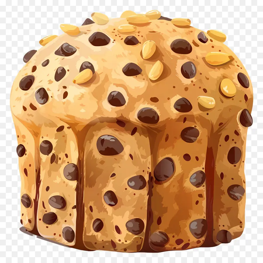 Panetone，Panetone Com Gotas De Chocolate PNG