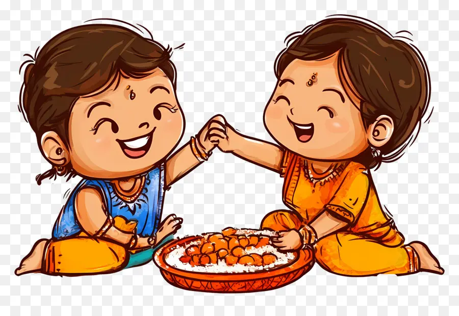 Feliz Bhai Dooj，Irmãos Comemorando PNG