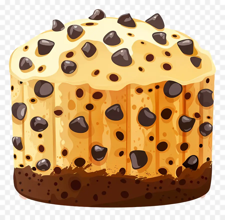 Panetone，Panetone Com Gotas De Chocolate PNG