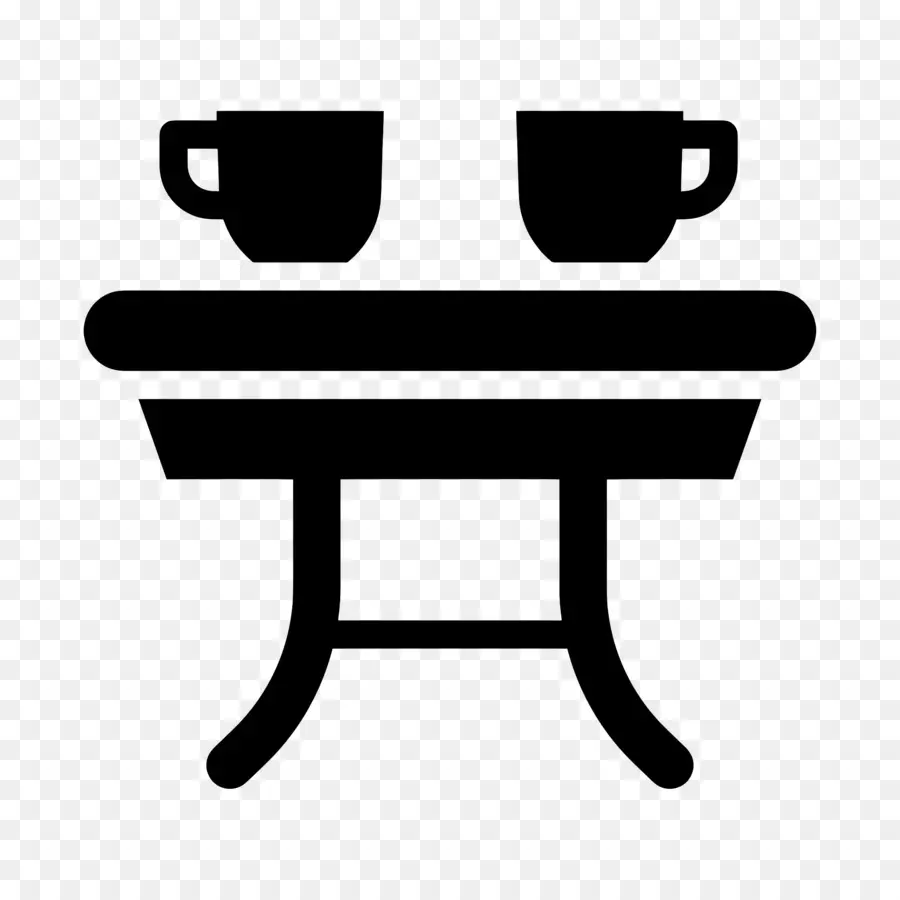 Mesa De Café，Mesa Com Xícaras PNG