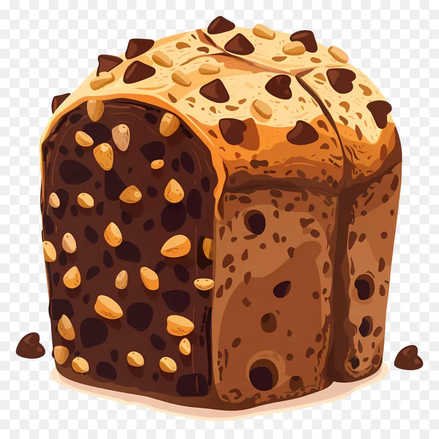 Panetone，Panetone Com Gotas De Chocolate PNG