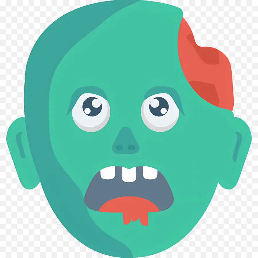 Zumbi Do Dia Das Bruxas，Cara De Zumbi Verde PNG