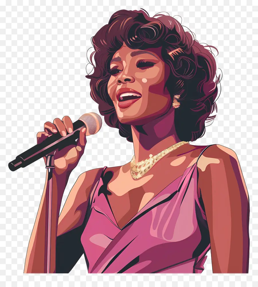 Whitney Houston，Mulher Cantando PNG