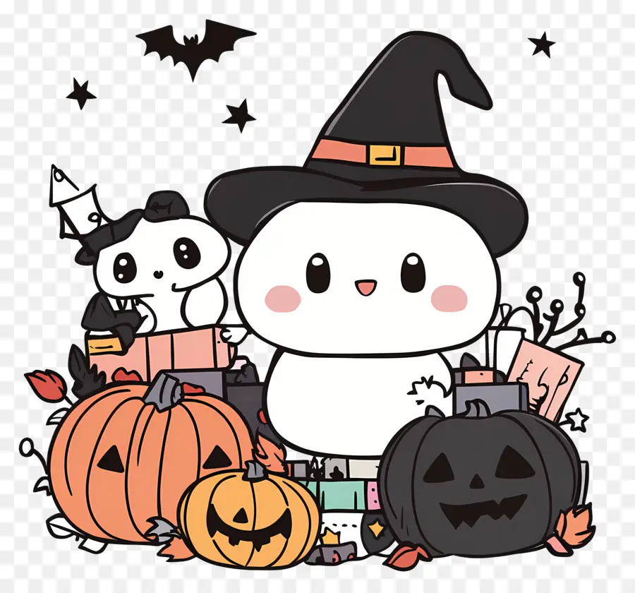 Noite De Halloween，Personagens Fofinhos De Halloween PNG