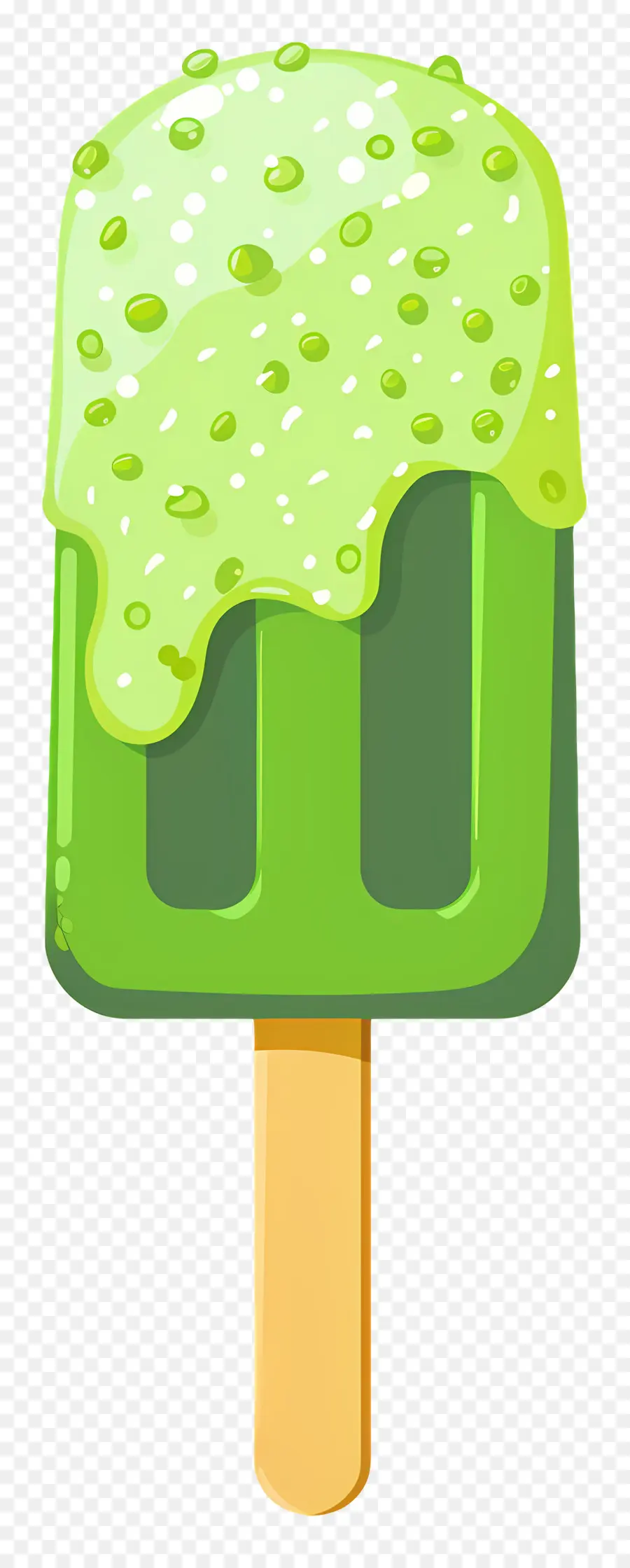 Sorvete De Matchá，Picolé Verde Simples PNG