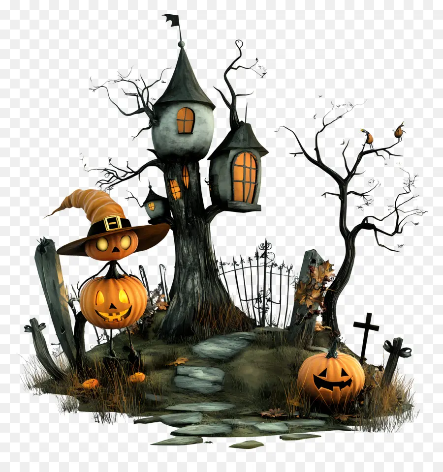 Noite De Halloween，Casa Assombrada PNG