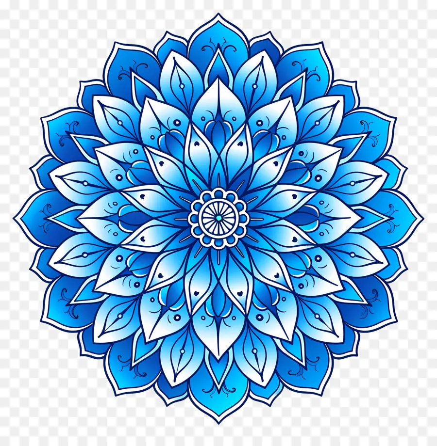 Padrão De Mandala，Mandala Azul PNG