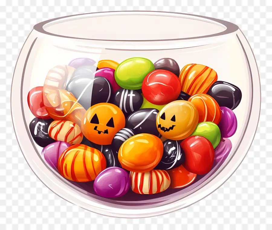 Doces Do Dia Das Bruxas，Jarra De Doces De Halloween PNG