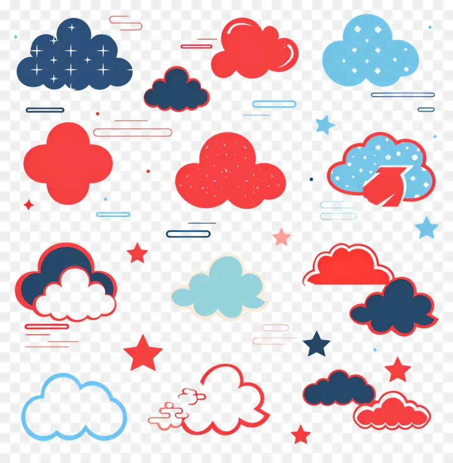 Nuvens Auspiciosas，Nuvens Coloridas PNG