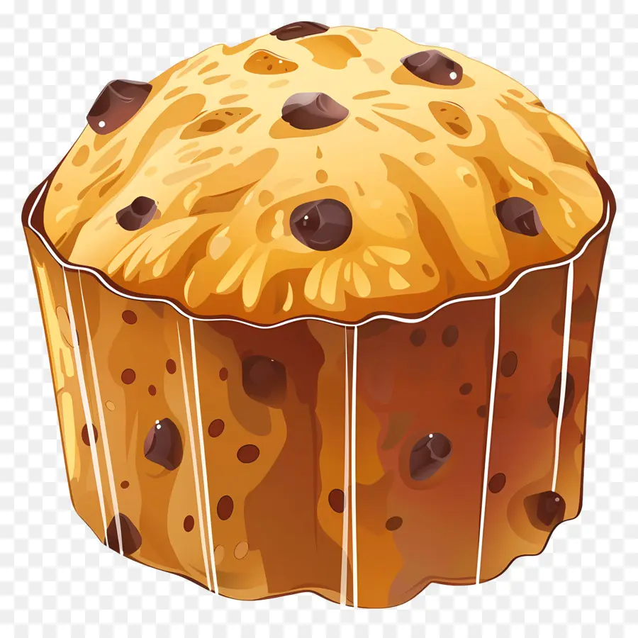 Panetone，Panetone Com Gotas De Chocolate PNG