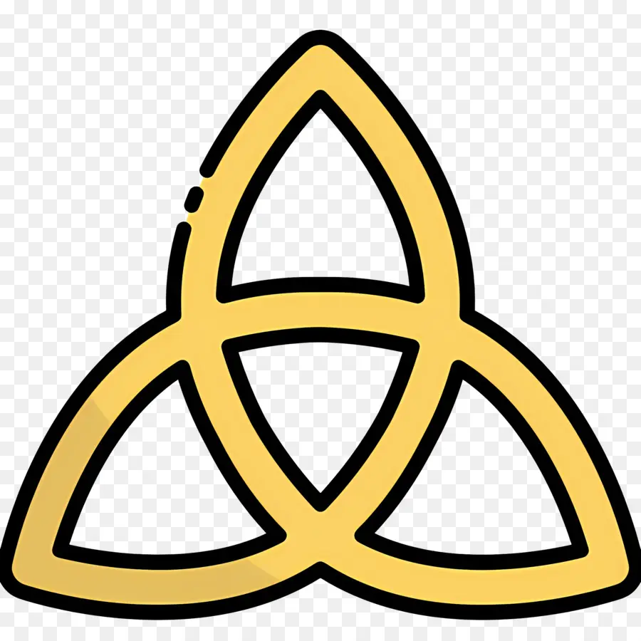 Símbolo Da Trindade，Triquetra Amarela PNG