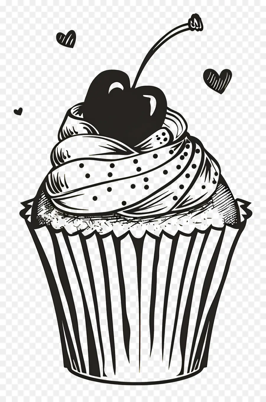 Contorno De Cupcake，Bolinho Decorativo PNG