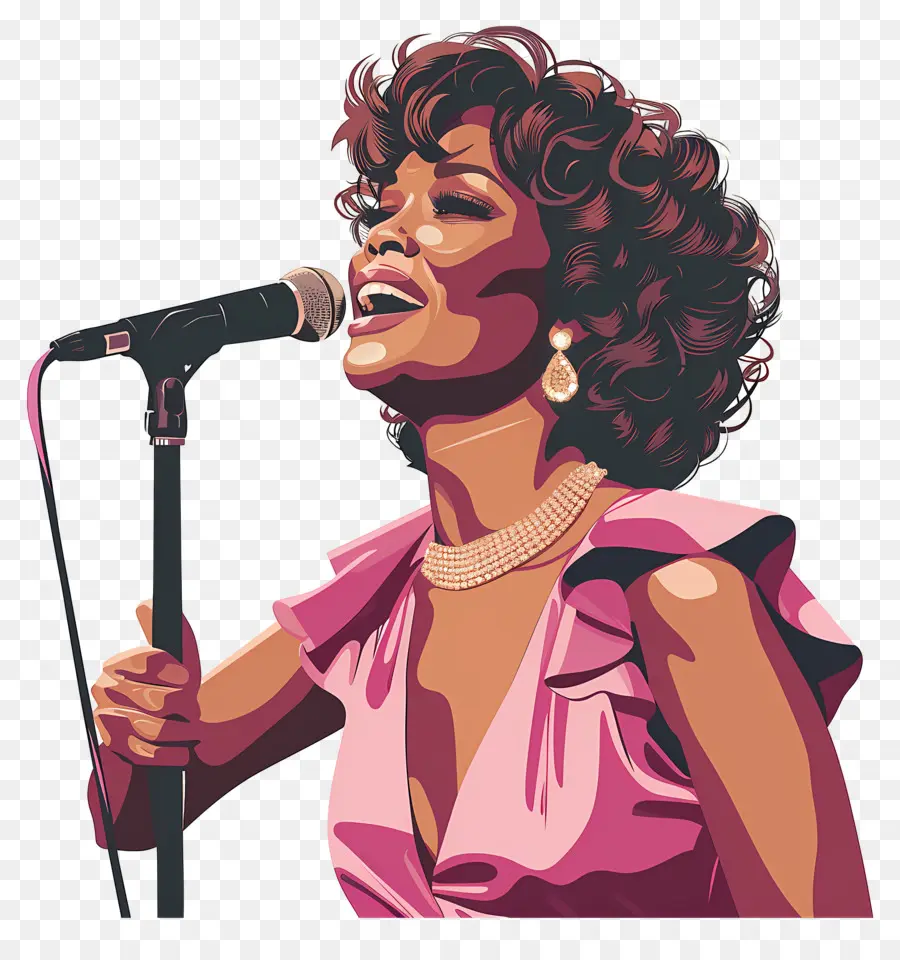 Whitney Houston，Mulher Cantando PNG