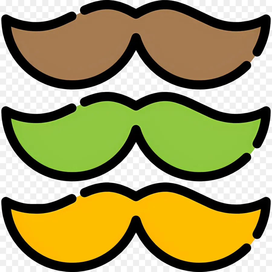 Bigode，Bigodes Coloridos PNG